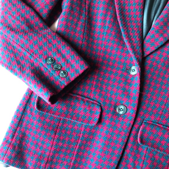 SOLD | Pendleton Wool Houndstooth Blazer Jacket - Picture 4 of 12